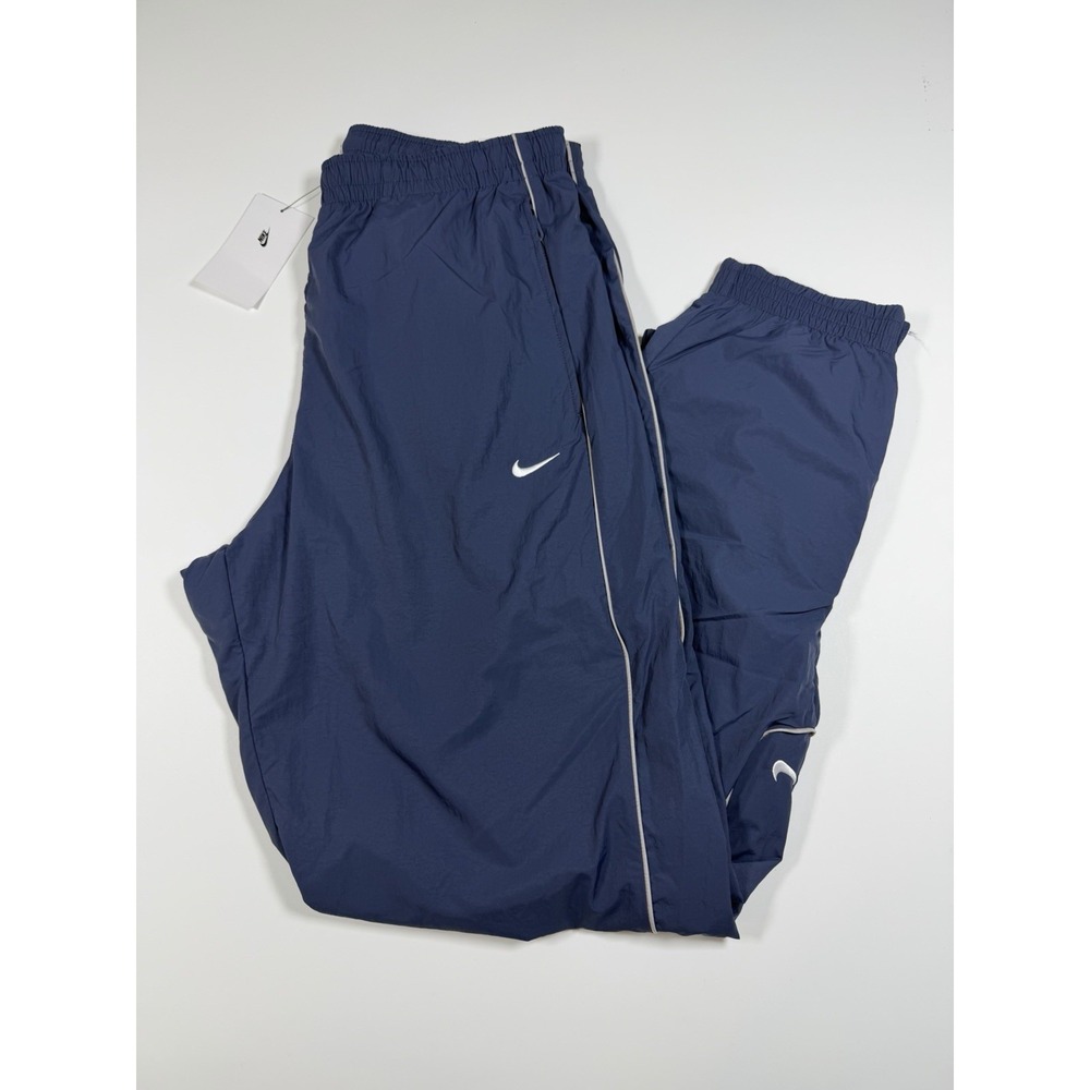 Nike Solo Swoosh Track Pants Navy Blue Tapered Men's Size Medium FB8620-437 NWT